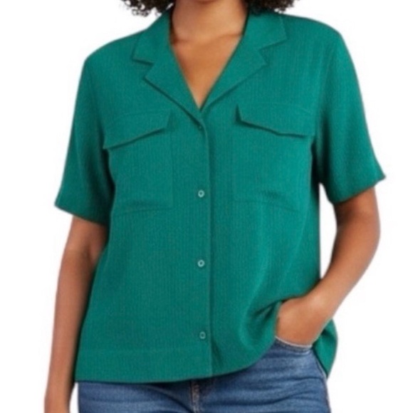 Athleta Echo Button Up Top NWT MSRP $99 - Picture 2 of 9